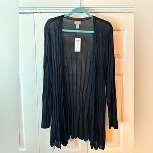 Travelers Collection from Chico's - Black Open-Front Josie Cardigan